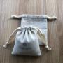 Custom Logo Printed Cotton Drawstring Pouch Soft Cotton Gift Pouch