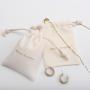 Eco Cotton Linen Drawstring Bag Custom Cosmetic Gift Dust Bag Reusable Personalized Jewelry Packaging Bag