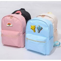 Factory Fast Delivery Wholesale Waterproof  Pink Cute School Bag Travel Hiking Nylon Backpack