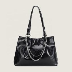 Good quality soft pu leather large bag woman handbags bolsos para mujeres popular chain shoulder sling bags for ladies