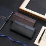 ZR556 Men Long Wallet Card Holder Positions Case Frosting Purse Retro Money Clip Billfold Dollars PU Open Wallet High Quality