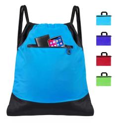 Gelory Gym Sack pack Custom Logo Lightweight Polyester Waterproof Sports Drawstring Backpack Foldable