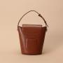Customized Logo PU Leather Handbag High Quality Fabric Tote Bag Crossbody Fashion Cylinder Bucket Bag