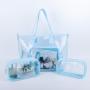 Fashion Transparent Handbags Shopping Dating Concert Chic Tote 10 Colors Clear Bag Women's Tote Bags Large PVC Clear Tote Bag