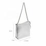 Customized Logo Silver Womens Shoulder Bags Wholesale Fashion High Quality Vegan Leather Bags With Zipper Womens Tote Bags