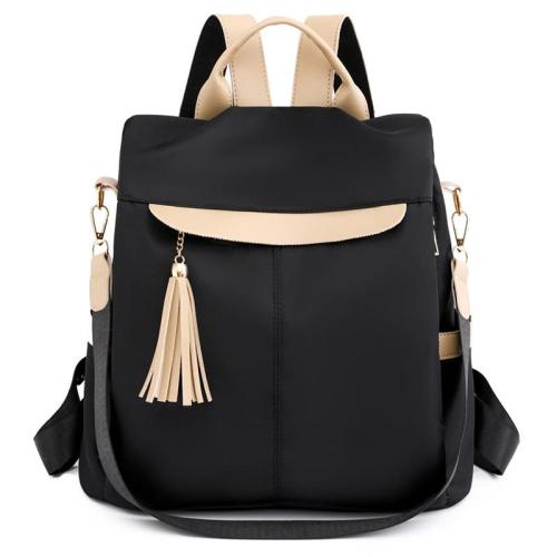 HR617 Women Bag Backpack New Fashion Girls' Retro Nylon Anti Theft Schoolbag Female Versatile Comfortable Travel Handheld Bag