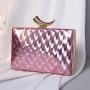 New Evening Bag Ox Horn Metal Shining PU Printed Women's Handheld Bag Chain Strap Crossbody Party Evening Clutch bag