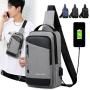 Pro Fessional Customized Modern Hiking Waterproof Usb Oxford One Strap Sling Crossbody Chest Bag With Pouches
