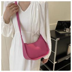 HR524 Ladies Underarm Bags PU Shoulder Armpit Handheld Underarm Bag for Girls Fashion Designers Clear Irregular Crossbody Bag