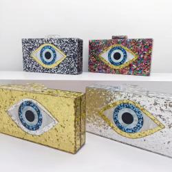 Popular Acrylic Evening Bag Single Shoulder Crossbody Eye Evening Bags Evil Eye Bag Handbag pochette femme