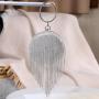 New metal box purse fashion handbags woman party wedding bag round luxury rhinestone tassels evening bag lady bags pochette femme