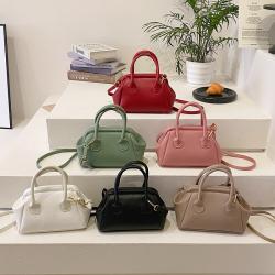 Wholesale 2024 Fashion Lychee Sandwich Bag Advanced Solid Color One Shoulder Crossbody Handbags Ladies Bags Women