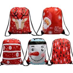 Gelory Christmas Gift Bags Drawstring Bags Santa Sack Backpack for Party Favors Gifts and Candy