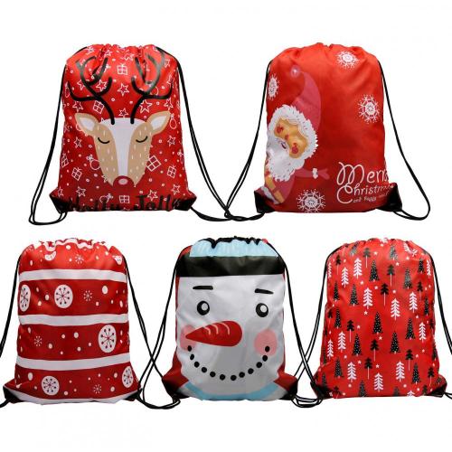 Gelory Christmas Gift Bags Drawstring Bags Santa Sack Backpack for Party Favors Gifts and Candy