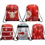 Gelory Christmas Gift Bags Drawstring Bags Santa Sack Backpack for Party Favors Gifts and Candy