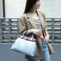 top product fashion ladies bag playful personality women handbag with belt punk jeans tote bag rivet shoulder bag factory 33 cm