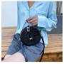 Fashion Lady Designer Bag Round Embossing Alligator Pattern PU Leather Purse Bright Color Casual Cross Body Sling Bag for Women