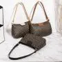Ladies Portable Underarm Handbag Brand Pattern Design Print PU Leather Shoulder Bag