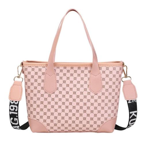 2024 Women's Fashionable Crossbody Small Handbag Portable Bag Circle Pattern Contrast Colors New Simple Design Chain Decoration