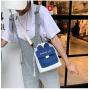 Fashion New Girl Canvas Bag Custom Contrasting Color Single Shoulder Bags Oblique Creative Small Square Cross Boy Bag