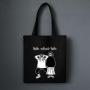 Custom Printed Organic Calico Printed Reusable Shopping Bag Cotton Canvas Tote Bag With Logo