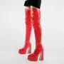 Botas Altas 2022 New Designer Ladies Over The Knee Long Boots Pointy Toe Chunky Heel Platform Thigh High Boots For Women