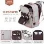 LOVEVOOK Carry on Travel Backpack Flight Approved Waterproof Travel Bag with 3 Packing Cube Luggage Weekender Overnight Backpack