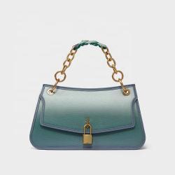 2023 Trendy Gradient Friendly Pu Leather Top Quality Chain Women Shoulder Bags With Customized Logo Vegan Ladies Handbags