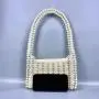 custom 2024  woven  acrylic resin beads beaded shoulder bags white Pearl Vintage Design Ladies Bead Underarm Women Hand Bags