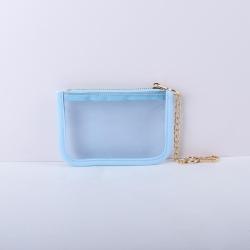 Keymay High Quality Candy Color Girls Cute Coin Wallets Custom Mini Coin Purse Clear Pvc Coin Purses Money