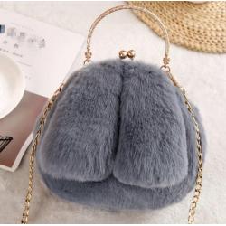 OEM932 New 2023 Plush Bag Women Cross Korean Cute Handheld women bag Autumn and Winter New Rabbit Ear Clip Bag for women