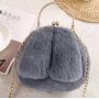 OEM932 New 2023 Plush Bag Women Cross Korean Cute Handheld women bag Autumn and Winter New Rabbit Ear Clip Bag for women