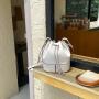 New Trend Design Premium Handbag PU Leather Decoration Large Capacity Tote Retro Style Ladies Bucket Bag