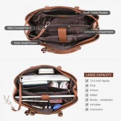 LOVEVOOK 15.6 Inch Waterproof PU Leather Computer Bags Ladies Large Business Office Work Bag Briefcase Laptop Tote Bag for Women