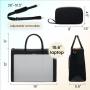 LOVEVOOK Laptop Bags for Women 15.6 inch Waterproof Quilted Work Tote Bag with Clutch Lightweight Computer Travel Shoulder Purse