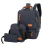 ZF012 Three Sets of Shoulders Bag Customized Oxford Cloth Polyester Cotton Travel Bag Waterproof Double Slider Laptop Backpack
