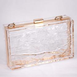 crack Evening Bags for Women Popular Acrylic Women's Small Square Bag Summer Candy Color Transparent Clutch Box