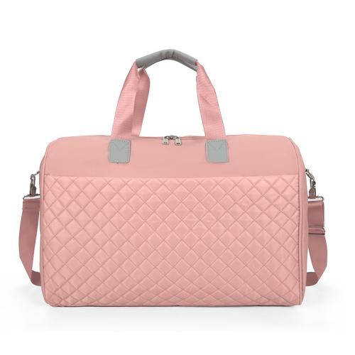 Custom Logo Weekend Tote Duffel Bag Waterproof Sports Gym Yoga Pink Travel Luggage Duffle Bag