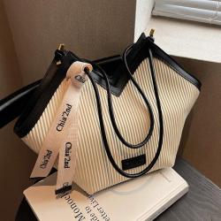 2024 New Vertical Women's Bag French Casual Tote Bags Korean Style Fashion Shoulder Bag for Women Handbags