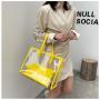 Fashion Large Capacity Transparent Mother Bag Shoulder Tote Bag Female Alphabet PVC Beach Bag