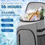 Insulated Leak-Proof Large Capacity 30-Can Thermal Bag Soft Cooler for Lunch Picnic Hiking - Unisex Cooler Backpack