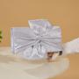Satin evening bag bow clutch party bags wedding bridal bag wholesale