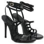 sandales femme talon haut Wrap Around Strappy Sandals Open Toe Side Hollow High Heels Ankle Cross Strap Sandals With Snake Wrap