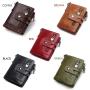 ZWY278 Wholesale Men Vintage Genuine Leather Short Wallet Stylish Waterproof Lightweight Multi-card Clip Card Case Coin Purse