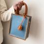 Fashion Female Women DIY Manual Small Square Handbags China Wholesale PU Womens Bags 2021 Hand-stitched Bags for Ladies