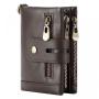 Hot Sale Anti-Theft Man Short Wallet Slim genuine leather wallet for men credit card holder multi-function wallet with zipper