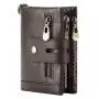 Hot Sale Anti-Theft Man Short Wallet Slim genuine leather wallet for men credit card holder multi-function wallet with zipper