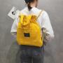 Korean Style Simple Multifunctional Women's Backpack Wholesale Shopping Bag Creative Bunched Canvas Drawstring Shoulder Bag