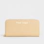 Wholesale Custom Logo Fashion Vegan Leather Long Wallet Women Colorful Zipper Rfid Wallet For Women Classic Long Ladies Purse