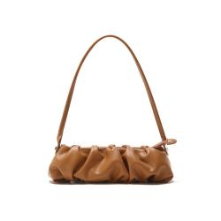2024 Custom Wrinkle Soft Shoulder Bag For Women With Removable Handle Strap